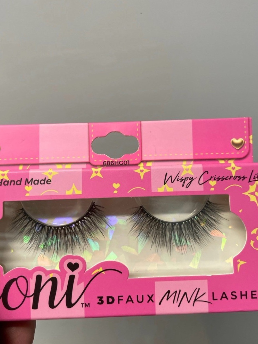 Toni 3D Faux Mink Wispy Cross Lashes - Pink